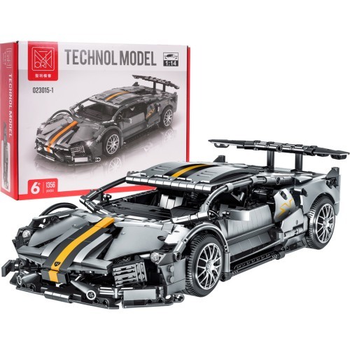 Sportinio automobilio konstruktorius, pilkas, 1356 detalės