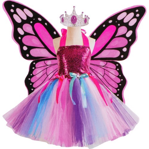 Butterfly Wings Set + Rainbow Dress