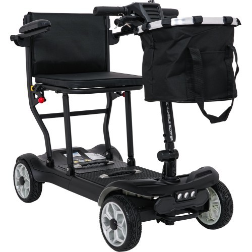 EasyGo Black Four-Wheel Electric Scooter for Seniors