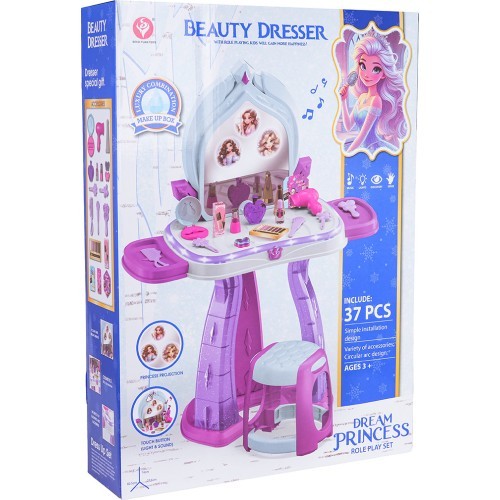 Dressing Table with Light and Sound Function + Accessories