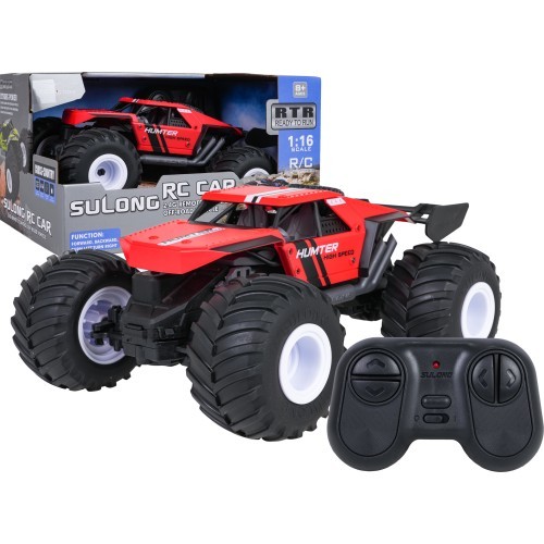 Nuotoliniu būdu valdomas krosneris RC Crawler 1:16 HUNTER, raudonas