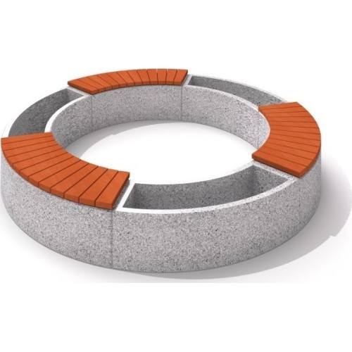 Concrete Planter Set with Bench Inter-Play 03
