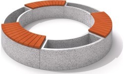 Concrete Planter Set with Bench Inter-Play 03