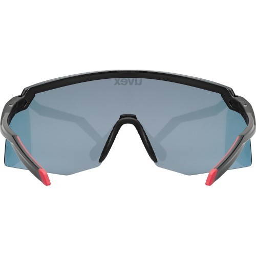 Uvex Pace Stage glasses, black matt / mirror red