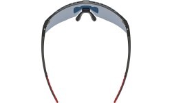 Uvex Pace Stage glasses, black matt / mirror red