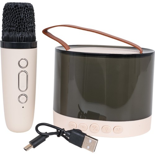 Karaoke Microphone + Illuminated Speaker Set