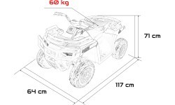 Электроквадроцикл WOLF 4x4 ATV Quad белый