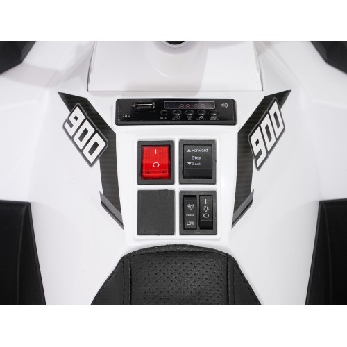 Keturratis elektromobilis WOLF 4x4 ATV Quad baltas