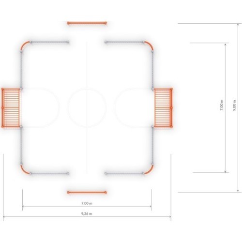 Futbolo vartai Inter-Play 2 (7x7 m)