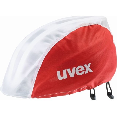 Uvex Bike Helmet Rain Cover, red-white