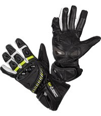 Motociklininkų pirštinės W-TEC Evolation - Juoda-balta-fluo