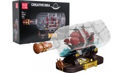 Red Pirate Ship in a Bottle Building Set 885 pcs.