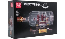 Red Pirate Ship in a Bottle Building Set 885 pcs.