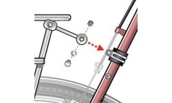 Adapteris ant dviračio rėmo varžtui prisukti 20mm