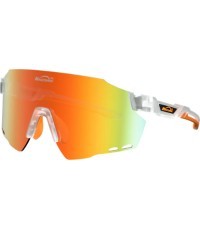 Magicshine WINDBREAKER goggles, (white/orange)