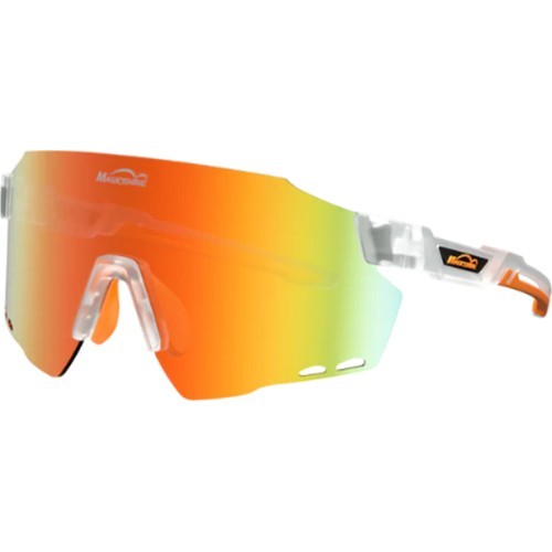Magicshine WINDBREAKER goggles, (white/orange)