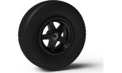 Wheel 5-spoke black 400/140-8 slick left