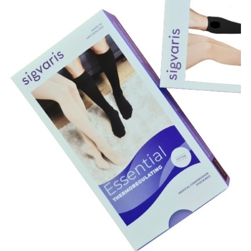 Kompresinės kojinės iki šlaunies viršaus COTTON by SIGVARIS, 2 k.kl. - M - Normal