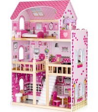 Wooden doolhouse with Furniture and LED EcoToys