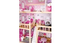 Wooden doolhouse with Furniture and LED EcoToys