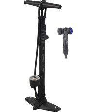 Pastatoma pompa FORCE Hobby 11bar su manometru (aliuminė, juoda)