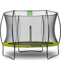 EXIT Silhouette trampoline ø244cm - green Outdoor Round Coil spring Above ground trampoline
