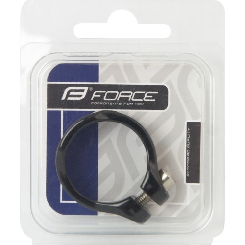 Balnelio stovo apkaba FORCE 34,9mm (aliuminė, juoda)