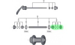 Гайка и конус Shimano HB-RM66 (правый)