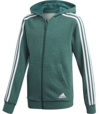 Adidas YB 3S FZ Hoodie Green Kids' Sweatshirt DJ1745