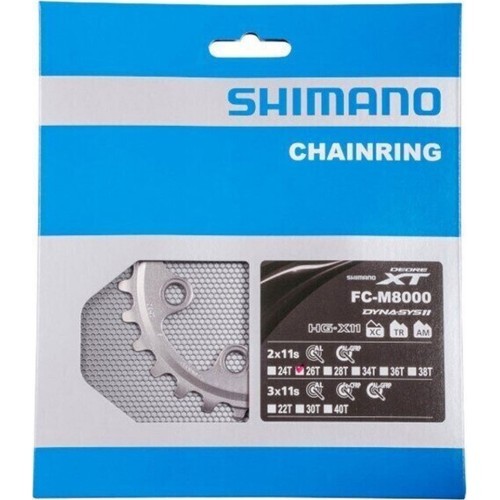 Shimano XT FC-M8000 26T front chainring, BCD 96/64