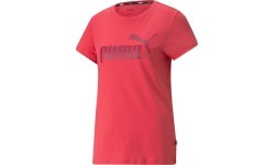 Женская футболка Puma Ess Logo Tee Coral 586775 35