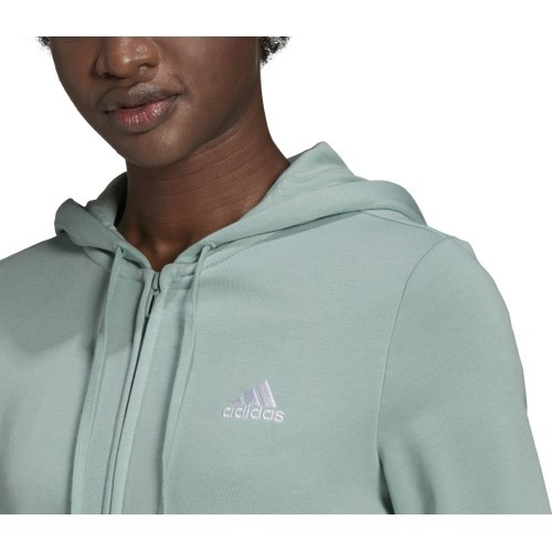 Толстовка женская Adidas W Lin FT FZ зелёная GL0795