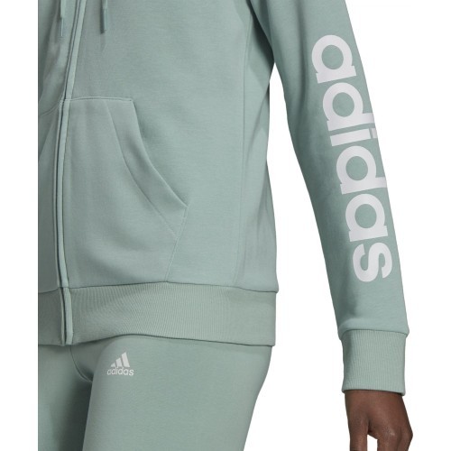 Adidas Džemperis Moterims W Lin Ft Fz Hd Green GL0795