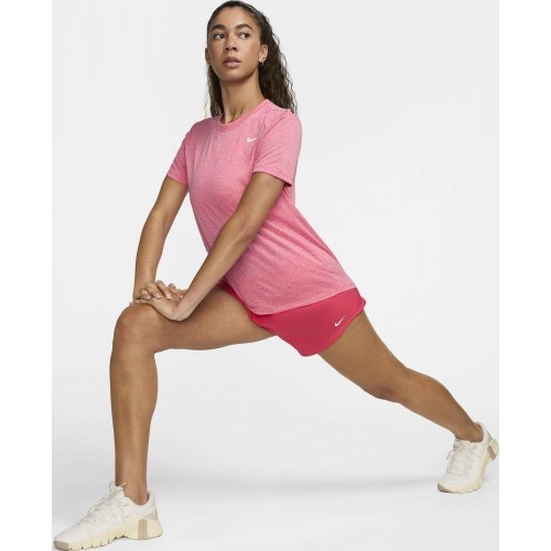 Женская футболка Nike W Nk Df Rlgd Ss Tee Pink DX0687 629