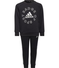 Детский спортивный костюм Adidas LK Logo Jog Set черный H65797