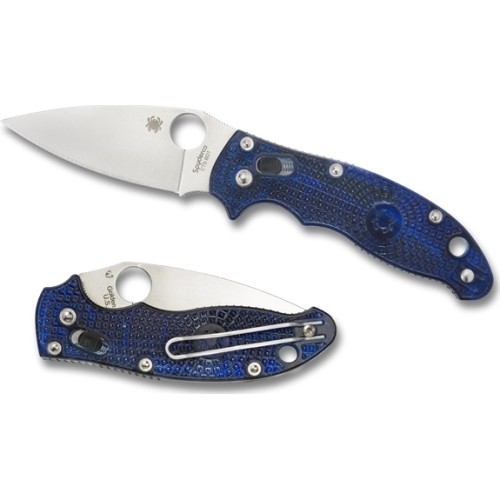 Sulankstomas peilis Spyderco C101PBL2 Manix 2, permatomai mėlynas