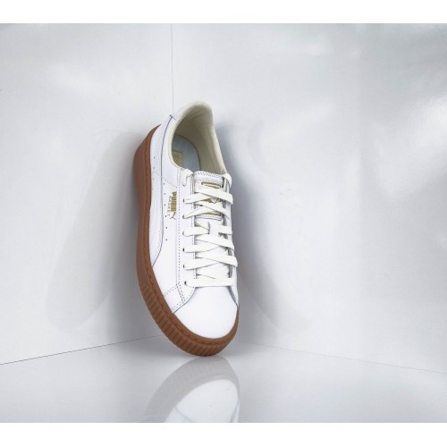 Puma Basket Platform Core White Shoes