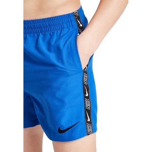 Nike Swim Shorts Junior Nk B Logo Tape 4'' Volley Short Blue NESSD794 494