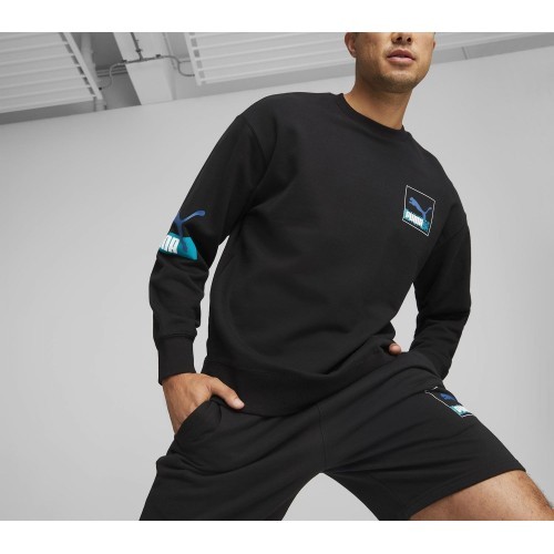Мужской свитшот Puma Brand Love Crew Tr, чёрный 535630 01