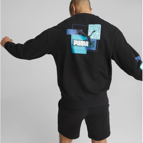 Puma Brand Love Crew Tr Men's Sweatshirt Black 535630 01