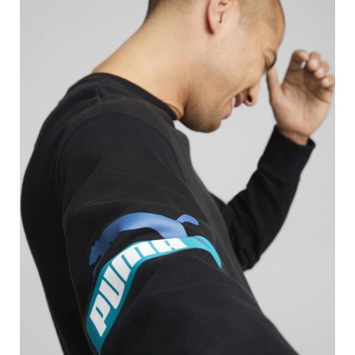 Мужской свитшот Puma Brand Love Crew Tr, чёрный 535630 01