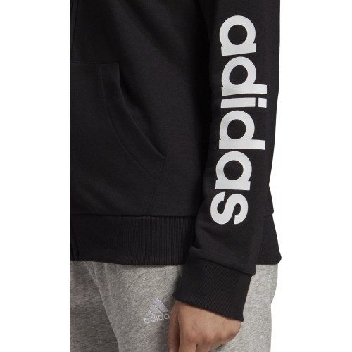 Adidas W Lin Ft Fz Hoodie Women's Sweatshirt Black GL0791