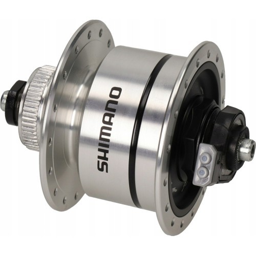 Stebulė su integruota dinama Shimano DH-3D72 // 6V - 3W // 32H, diskiniams CL, greitveržlė