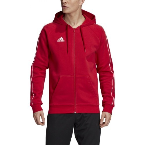 Мужская толстовка Adidas Core 18 FZ Hoody, красная FT8071