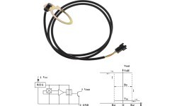 Electric bike speed sensor // round, 12 magnets, with cable
