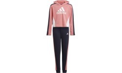 Adidas Sportinis Kostiumas Mergaitėms G Hooded Crop Ts Black Pink GM8933