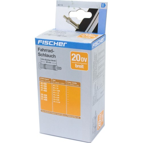 Fischer bike tube 20" x 1.50-2.125", DV valve