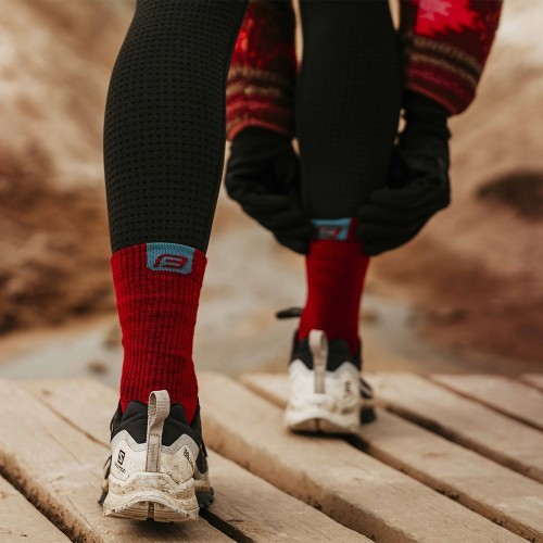 Носки FORCE North Thermo, длинные, размер L-XL (42-47), красно-синие