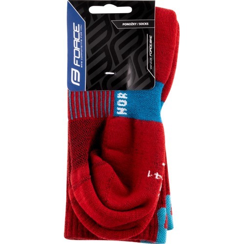 FORCE North Thermo socks, long, size L-XL (42-47), red/blue