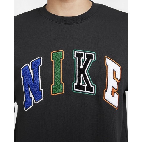 Мужской свитшот Nike Nk Club Bb Crew Letters Black FZ0879 010